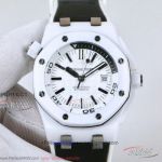 Perfect Replica Audemars Piguet Royal Oak Offshore Diver 42mm Watch - White Ceramic Bezel 3120 Automatic